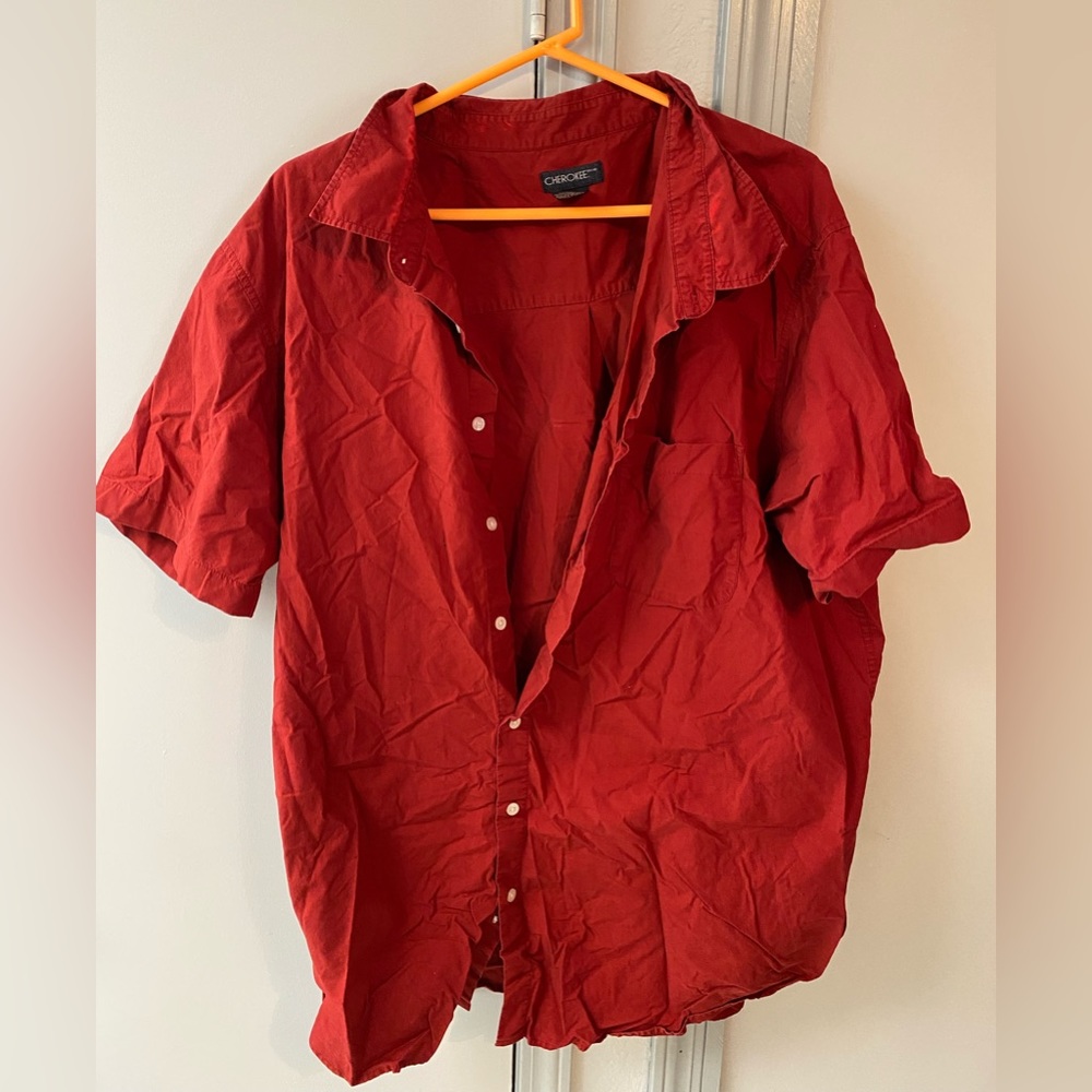 Cherokee XXL red button down shirt